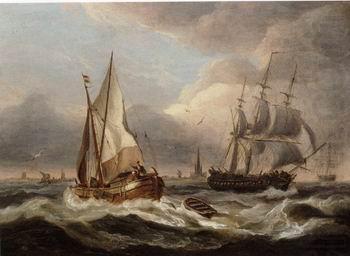 Seascape, boats, ships and warships. 66, unknow artist